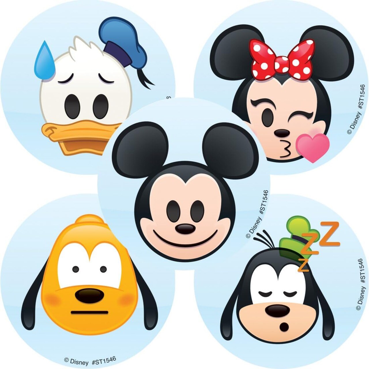 100 Per Pack - Mickey Mouse Emoji Stickers - Prizes and Giveaways